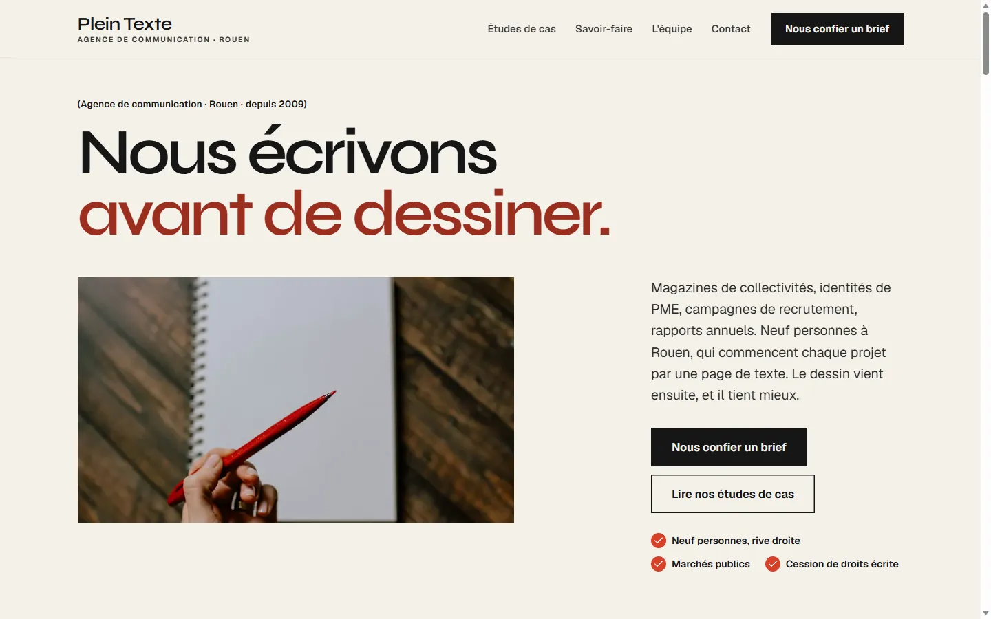 Page d’accueil de la démo Plein Texte