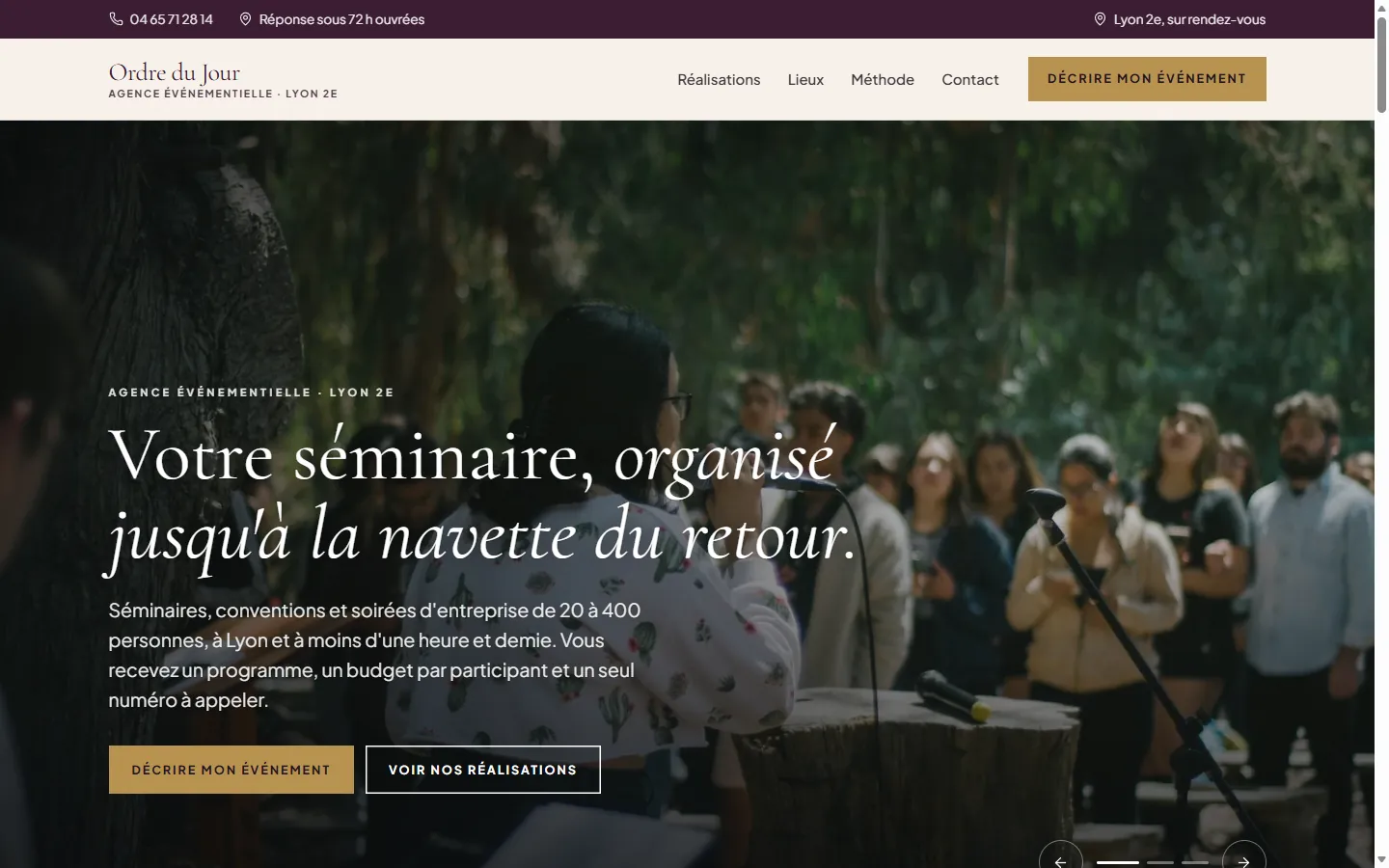 Page d’accueil de la démo Ordre du Jour