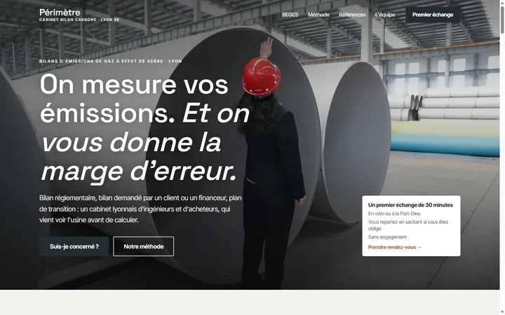 Page d’accueil du site Périmètre