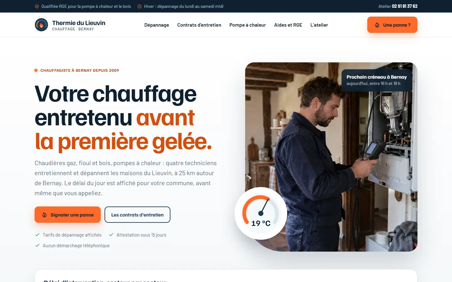 Page d’accueil de la démo Thermie du Lieuvin