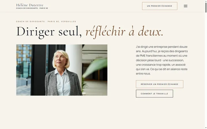 Page d’accueil du site Hélène Dutertre