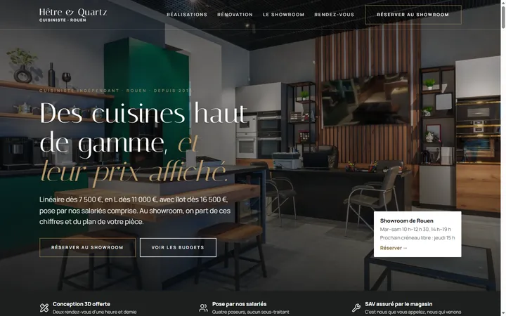 Page d’accueil du site Hêtre & Quartz