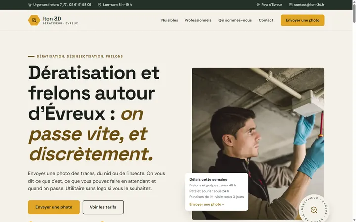 Page d’accueil du site Iton 3D