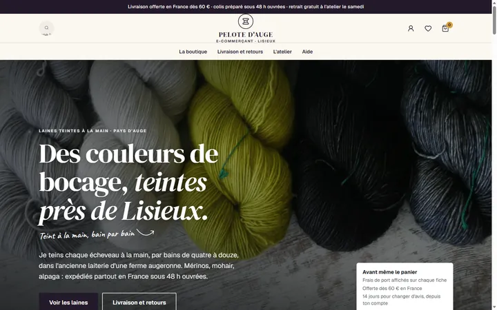 Page d’accueil du site Pelote d'Auge