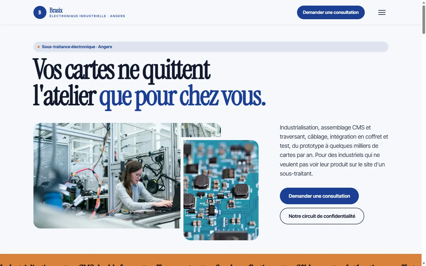 Page d’accueil de la démo Brasix