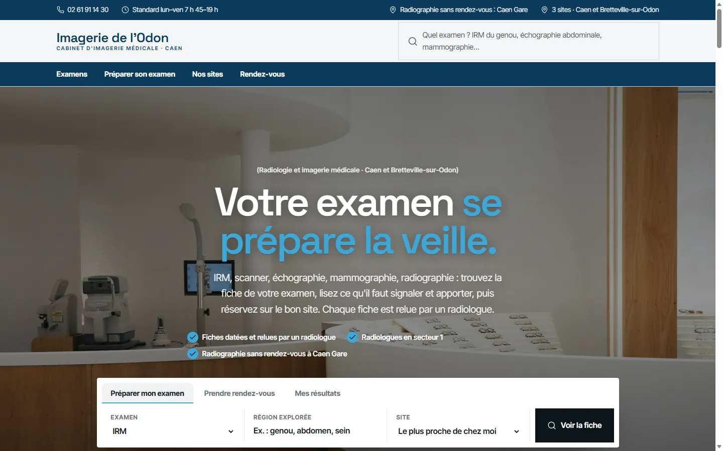 Page d’accueil de la démo Imagerie de l'Odon