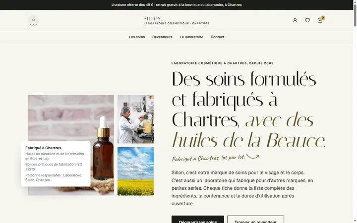 Page d’accueil du site Sillon