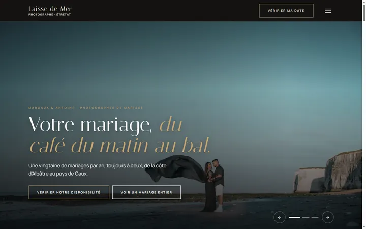 Page d’accueil du site Laisse de Mer