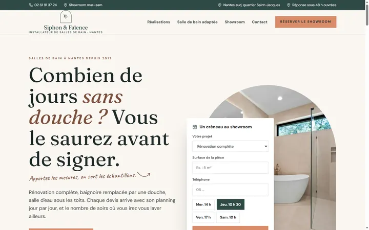 Page d’accueil du site Siphon & Faïence