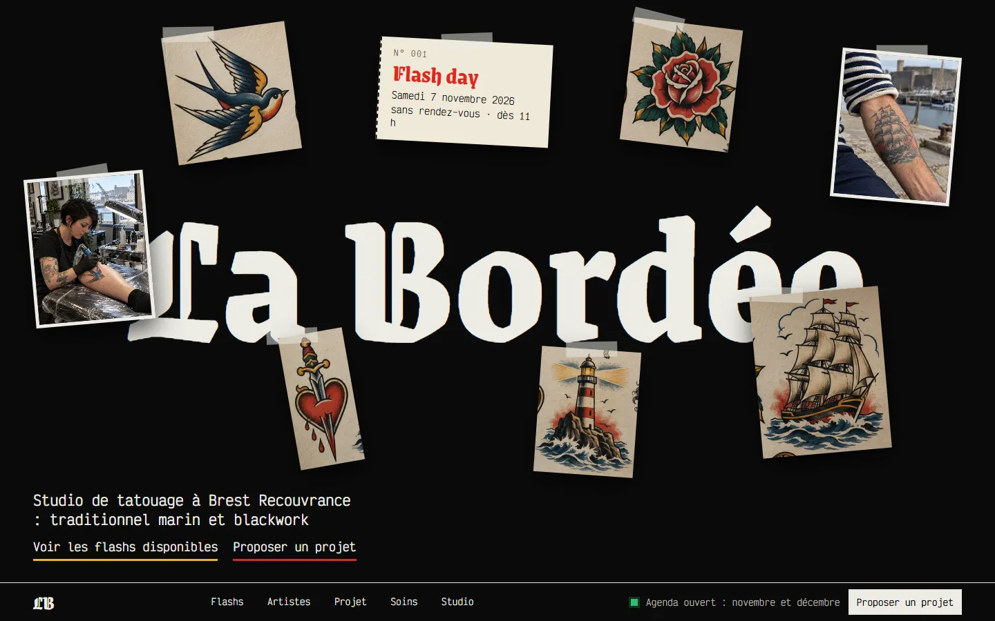 Page d’accueil de la démo La Bordée