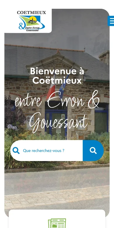 Le site Commune de Coëtmieux sur téléphone