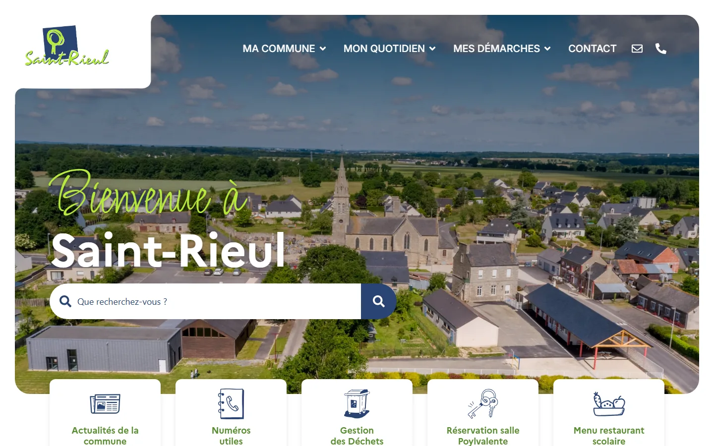 Page d’accueil du site Commune de Saint-Rieul