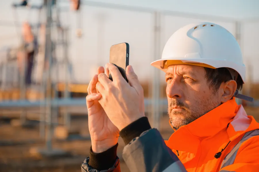 Photo prise au smartphone sur un lieu de travail